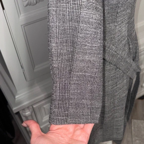 H&M Elegant Gray Plaid Dress Size XS - Picture 8 of 13